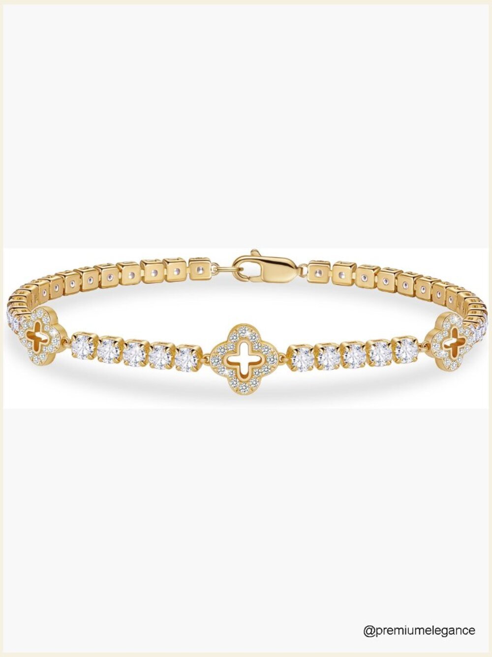 14K Gold Diamond Tennis Bracelet for Women - 6.5 to 7.5 inch